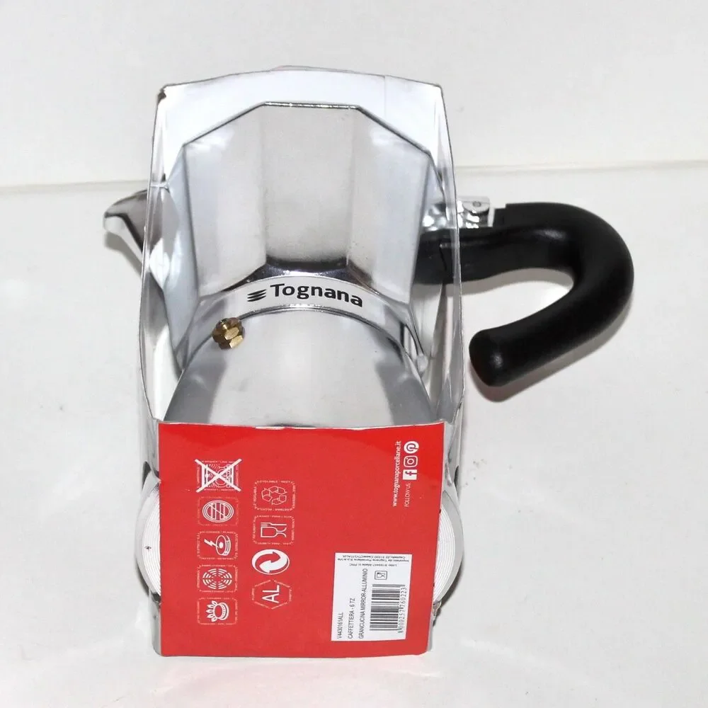 Tognana Italian Espresso Coffee Maker cast aluminum metal 6 cups NEW